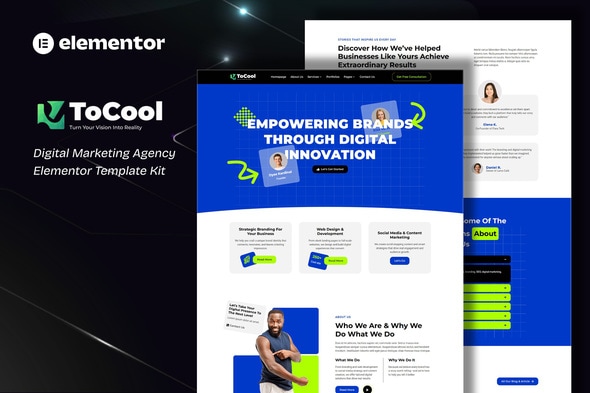 Tocool - Digital Marketing Agency Elementor Template Kit